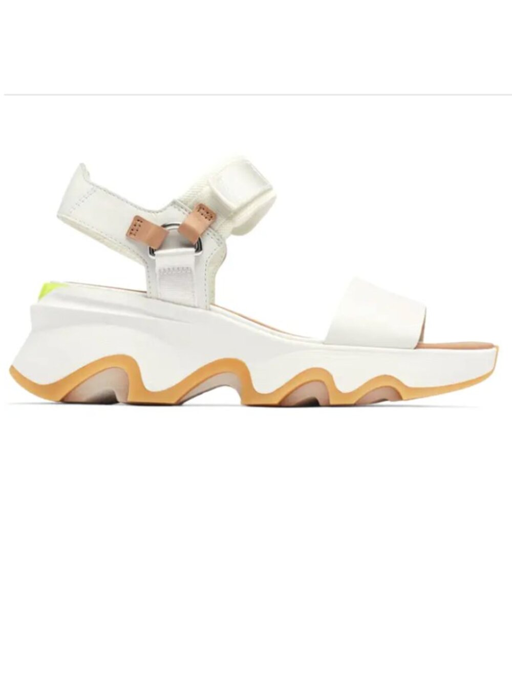 Sorel Kinetic Impact Y Strap Sandals Women's 7 Sea Salt White Tan Athleisure - Picture 3 of 14